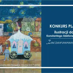 Ilustracja do wiersza „Zaczarowana dorożka” Konstantego Ildefonsa Gałczyńskiego. Kolorowa, dziecięca wizja magicznej podróży.