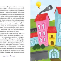Kto jest autorem książki Akademia Pana Kleksa? To Jan Brzechwa. Ilustracja przedstawia kolorowe kamienice i balon.